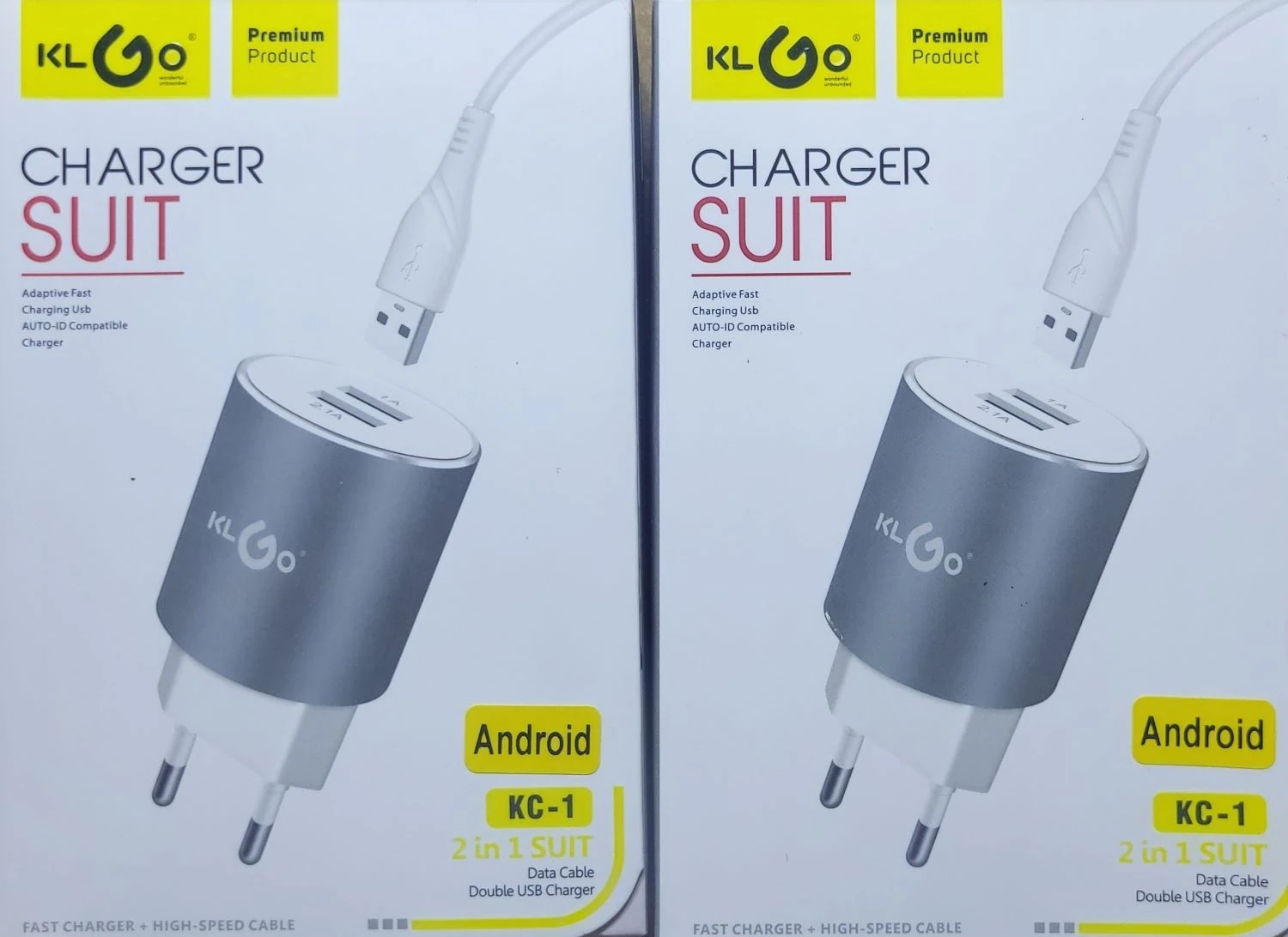 راس شاحن كهرباء Klgo مع التوصيلة جلاكسي